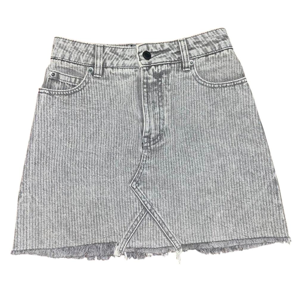 RVCA Siena High-Waisted Striped Denim Skirt – Size 24